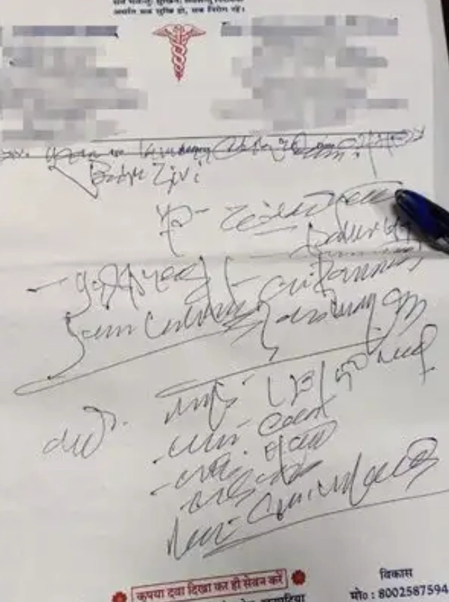 Đơn thuốc gây tranh cãi trong phiên tòa ở Tòa án Tối cao bang Punjab, Ấn Độ. Ảnh: India Today