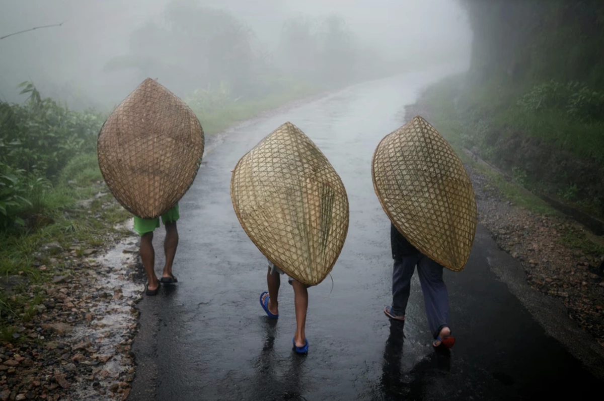 Lối vào làng Mawsynram, vùng đông bắc Ấn Độ.