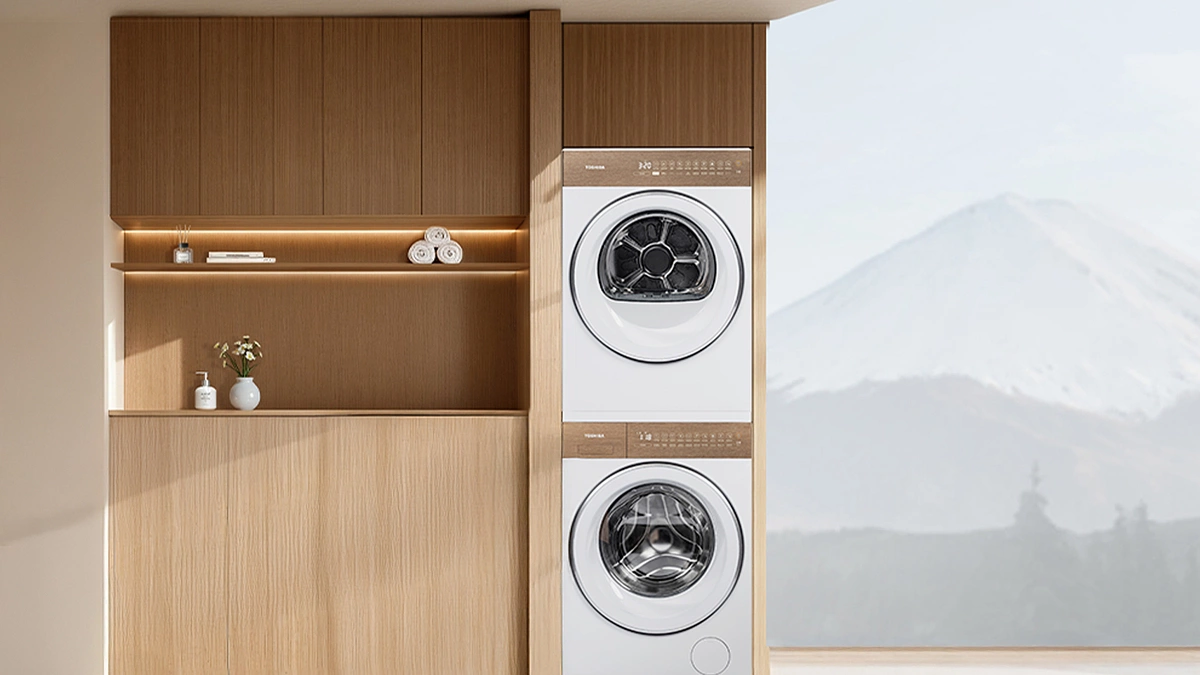 Toshiba ra mắt bộ đôi máy giặt sấy Japandi T37 phiên bản 2026