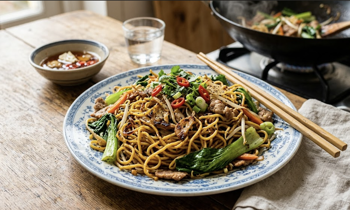 Đầu bếp chỉ cách xào mì xém cạnh, ngon như nhà hàng