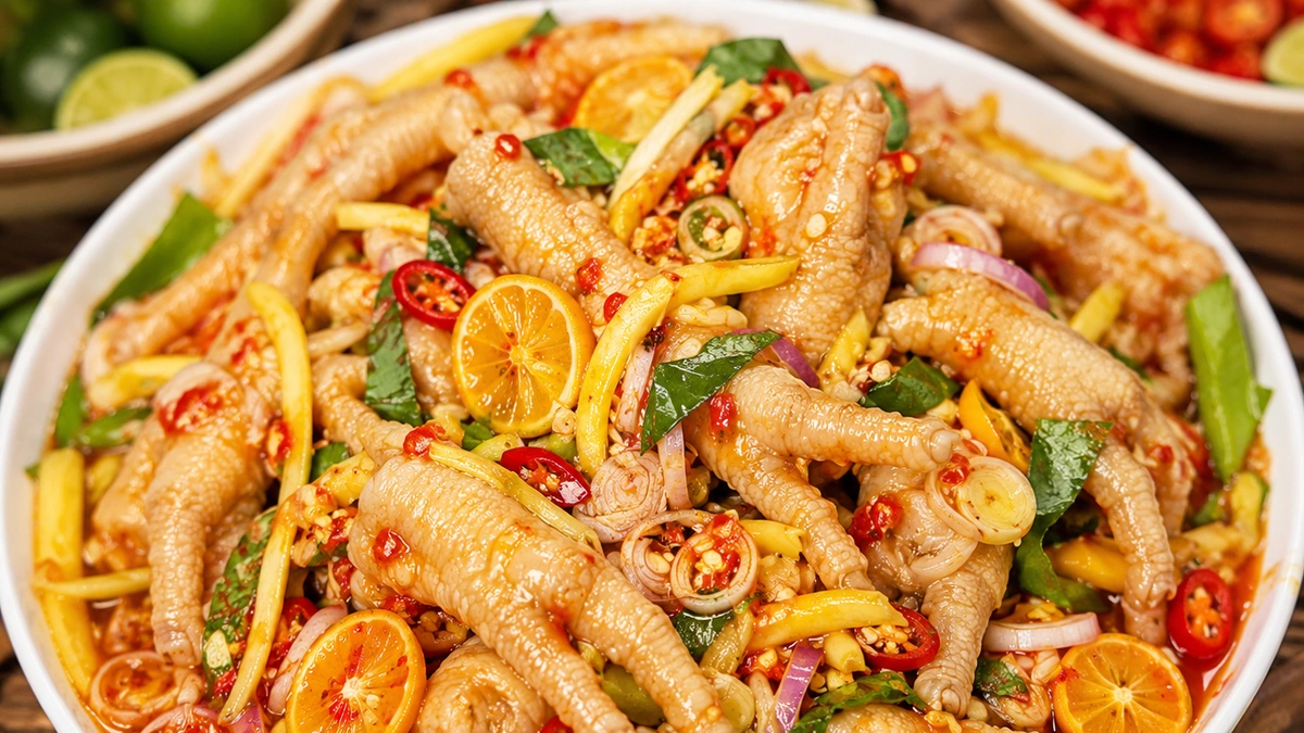 Mẹo làm món chân gà sốt Thái