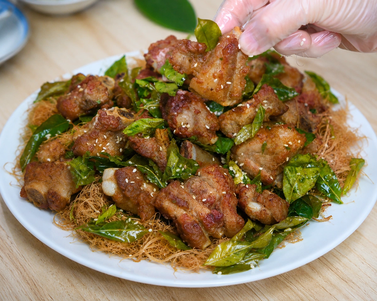 Bí quyết 2 phút giúp món sườn chao lá chanh ngoài giòn trong mềm ngọt