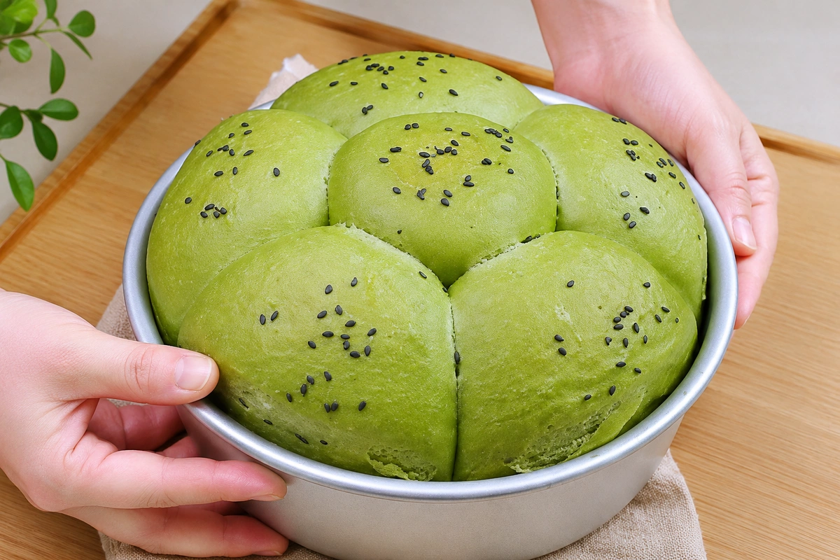 Cách làm bánh mì matcha không cần lò nướng